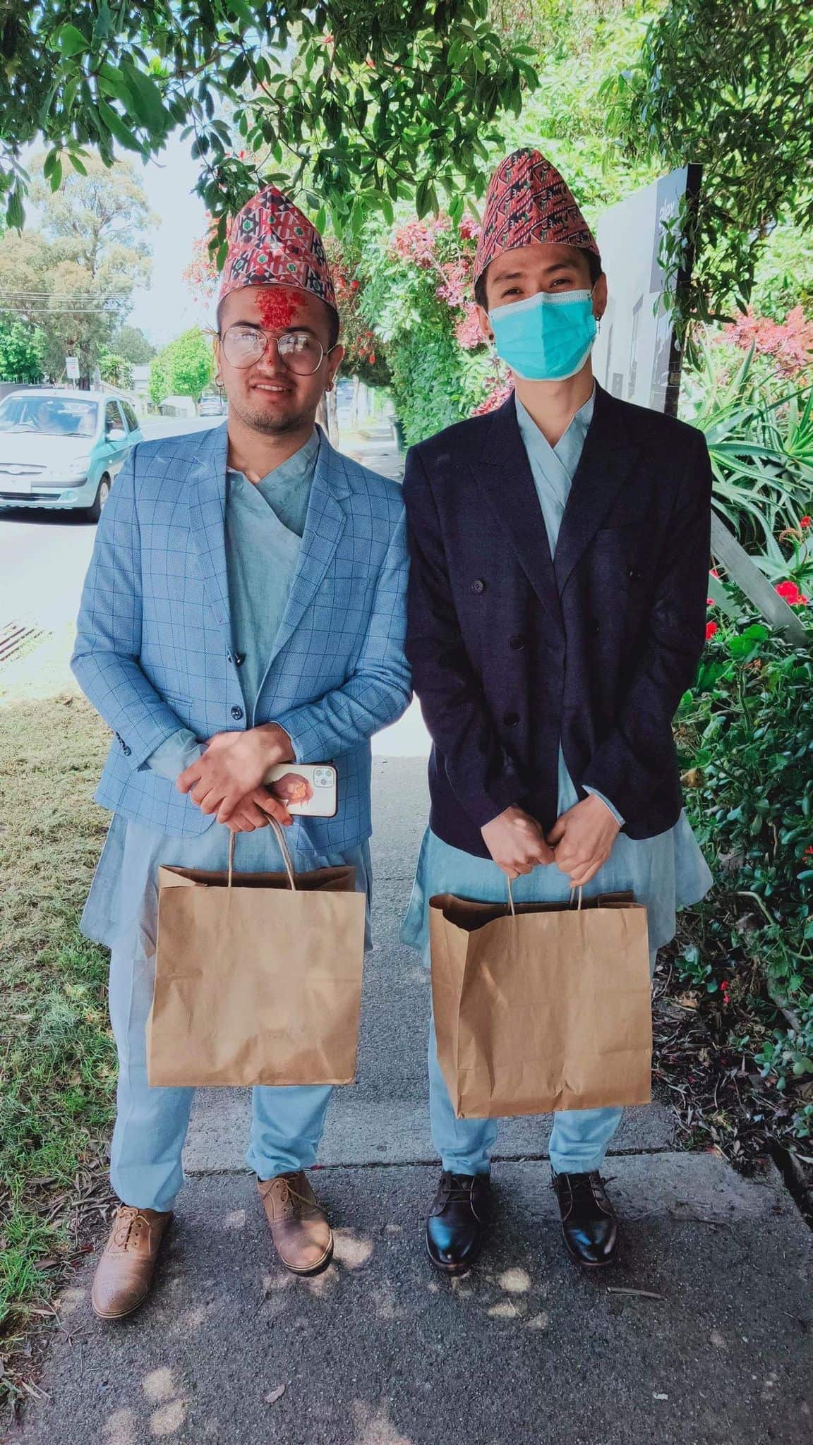 Nepali students in Melbourne received food package during Dashain festival