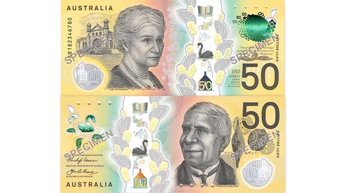 New $50 bank note revealed on 15 February 2018 