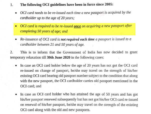OCI Card