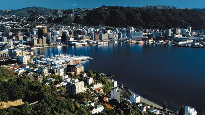 Supplied image made available June 16, 2010 of the Wellington skyline by day, taken from the surrounding steep hills. (AAP Image/Tourism New Zealand) NO ARCHIVING, EDITORIAL USE ONLY