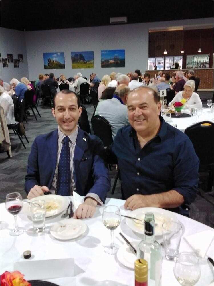 Il console Nicolò Costantino e il presidente del club Francesco Abbonizio