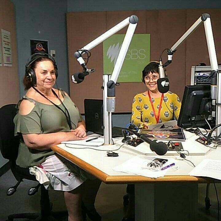 Nilda Moya junto a Soraya Caicedo en los estudios de SBS.