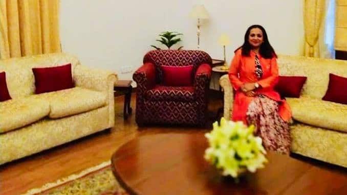 Nildhara Gadani with India's Prime Minister Mr Narendra Modi