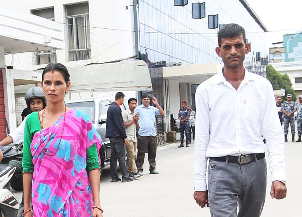 Nirmala Panta's parents in Kathmandu.