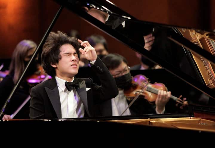 Pianist Lim Yun-chan performs during one of the final rounds of the 16th Van Cliburn International Piano Competition