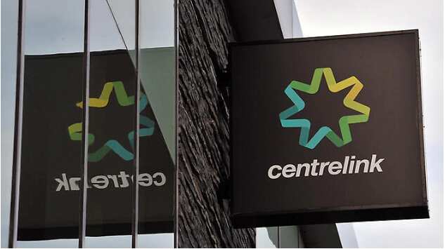 Centrelink signage. AAP