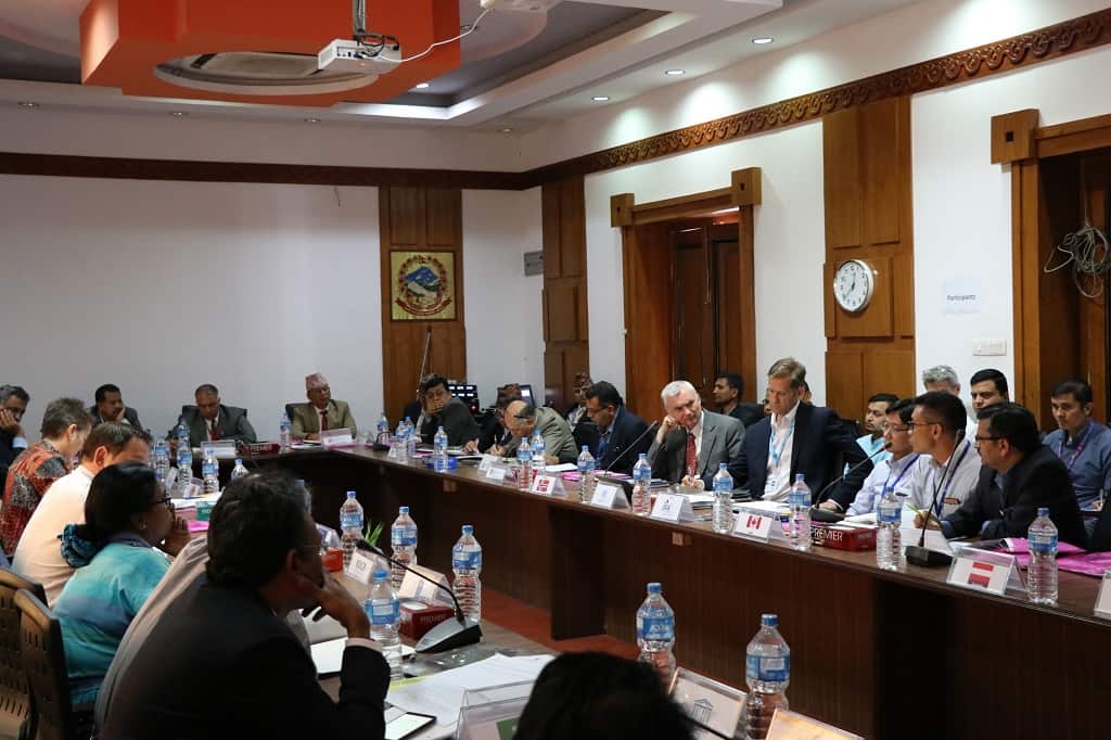 Nepal Reconstitution Authority's meeting with the donor's held at its premises in Kathmandu on Friday 21 September 2018.