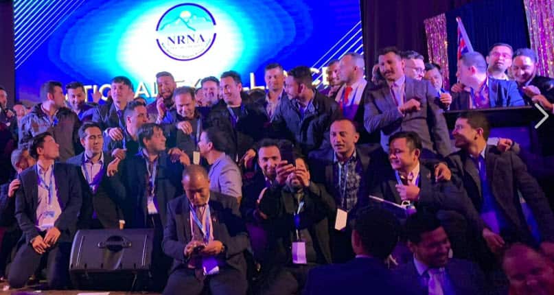 Newly elected NRNA Australia team after swearing in ceremony in Melbourne.