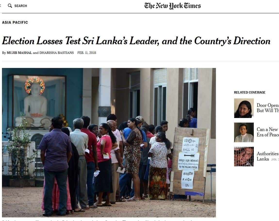 How foreign newspapers reported after SLPP’s victory in SL LG Polls.