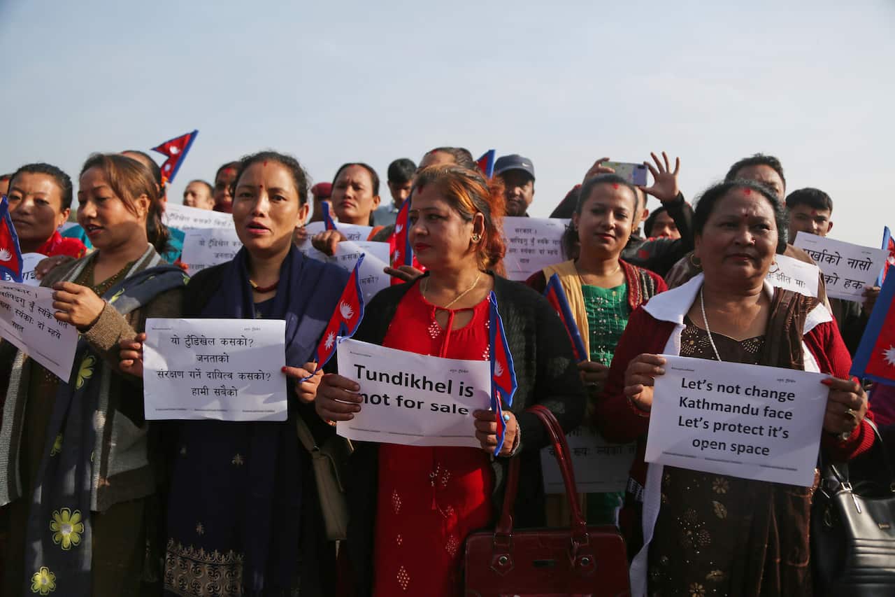 Occupy Tundikhel protest in Kathmandu