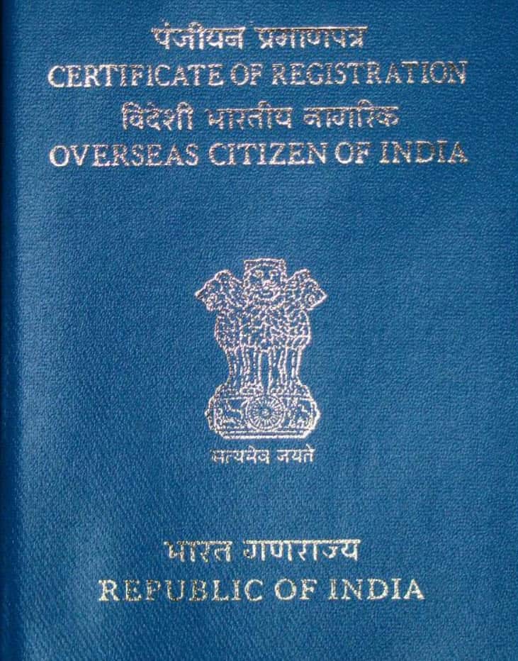 Overseas Citizen of India or OCI card