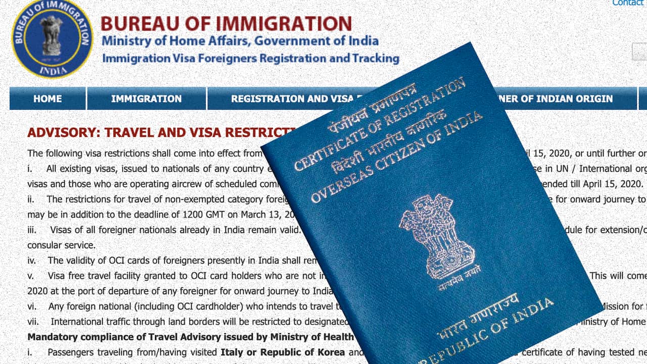he travel advisory issued by the Indian government in New Delhi India 12 March 2020