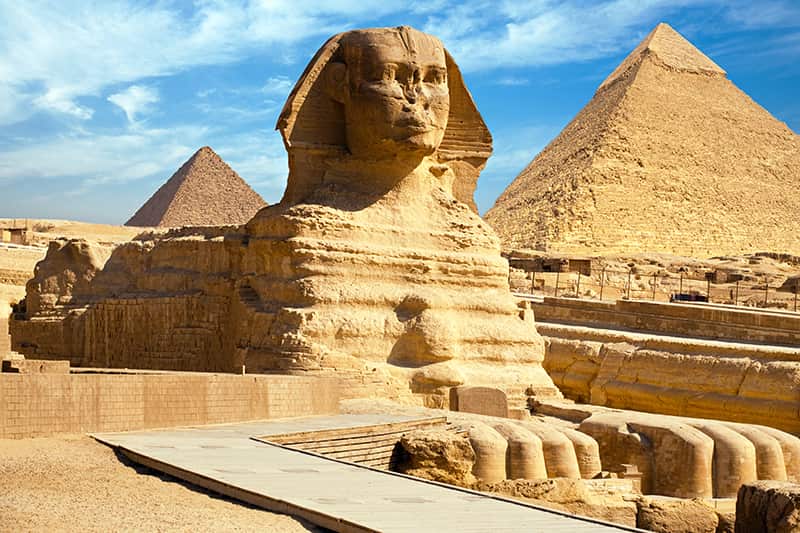 Marvel at the Great Pyramid of Giza in Cairo, Egypt