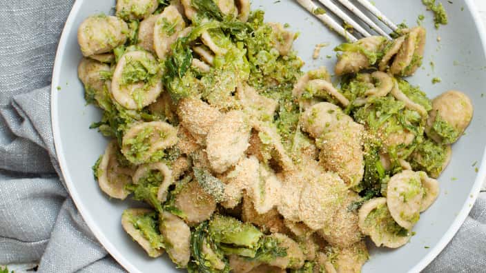 Orecchiette with turnip greens