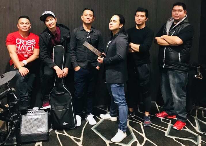 Jerson Cruz, with his bandmates Nepz Reyes, Rhayzen Galas, and Ronald calub