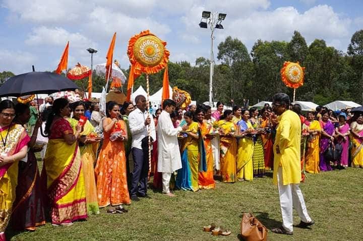 People of Indian community gathered at Parramatta Park for Diwali celebration.