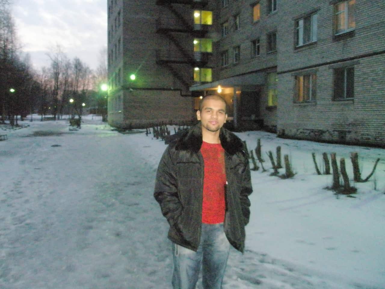 A young Abrar Patel in Russia