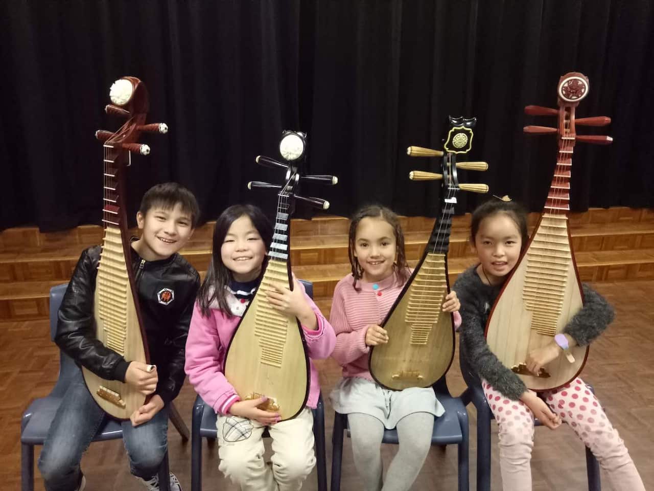  From left, Clancy McVay, Margaret Xiong, Lucia Lavier,  Belinda  Yee