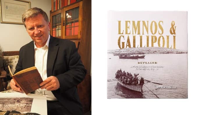 The proceeds of Jim Claven's book sales will go to Lemnos Gallipoli Commemorative Committee efforts to help to establish an ANZACS trail in Lemnos.