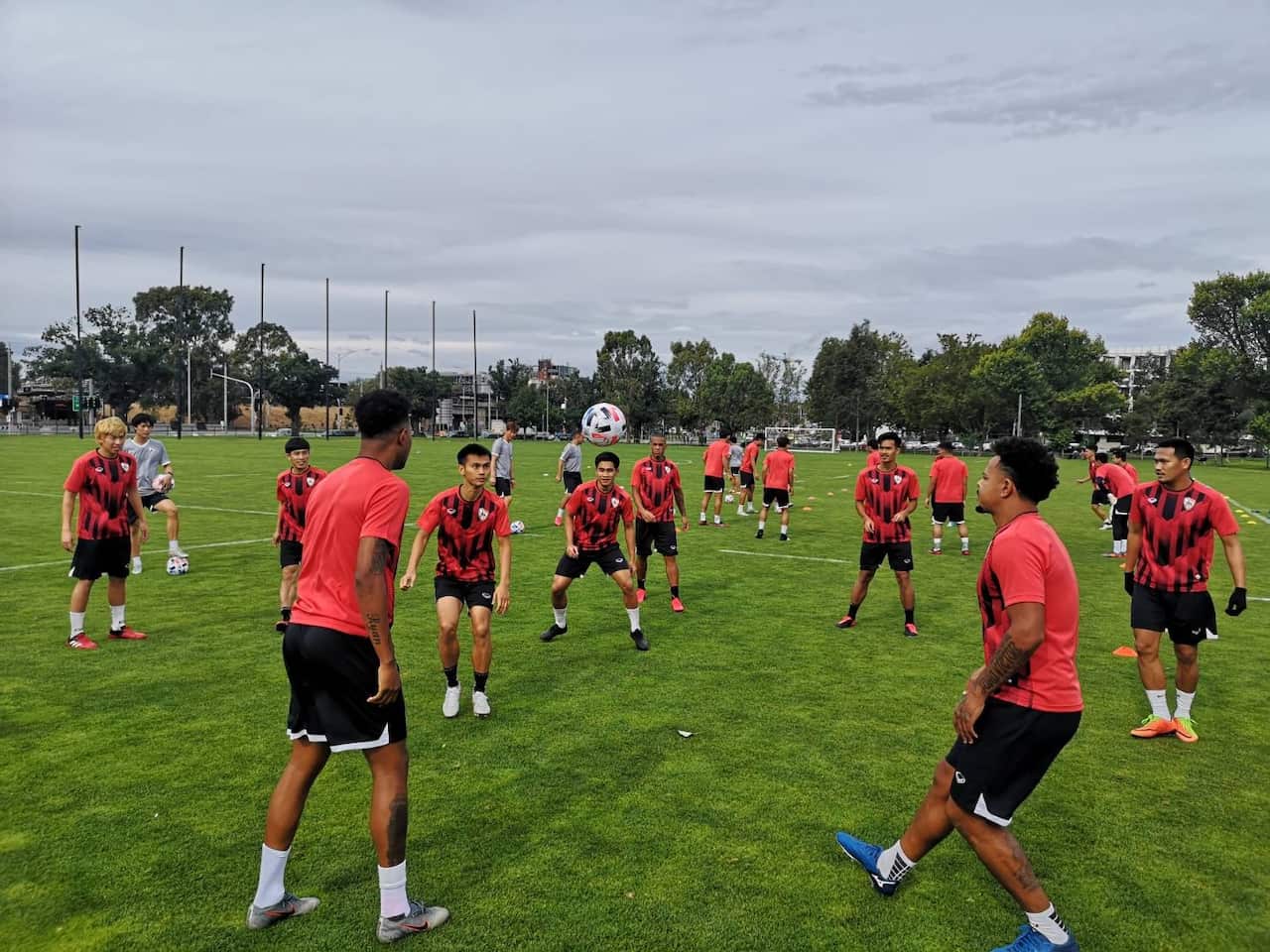 ภาพบรรยากาศการลงฝึกซ้อมของทีมเชียงรายยูไนเต็ด