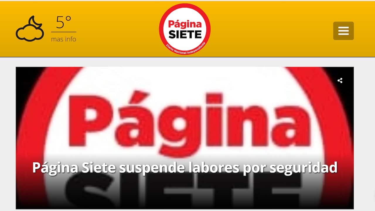 Bolivian Newspaper Pagina 7 announced to stop due to threats from opponents of Evo Morales