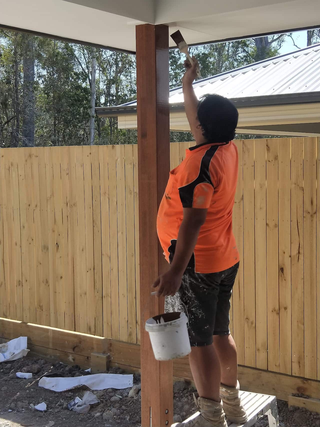 Painting alfresco ceiling -Chong Cheng Thao