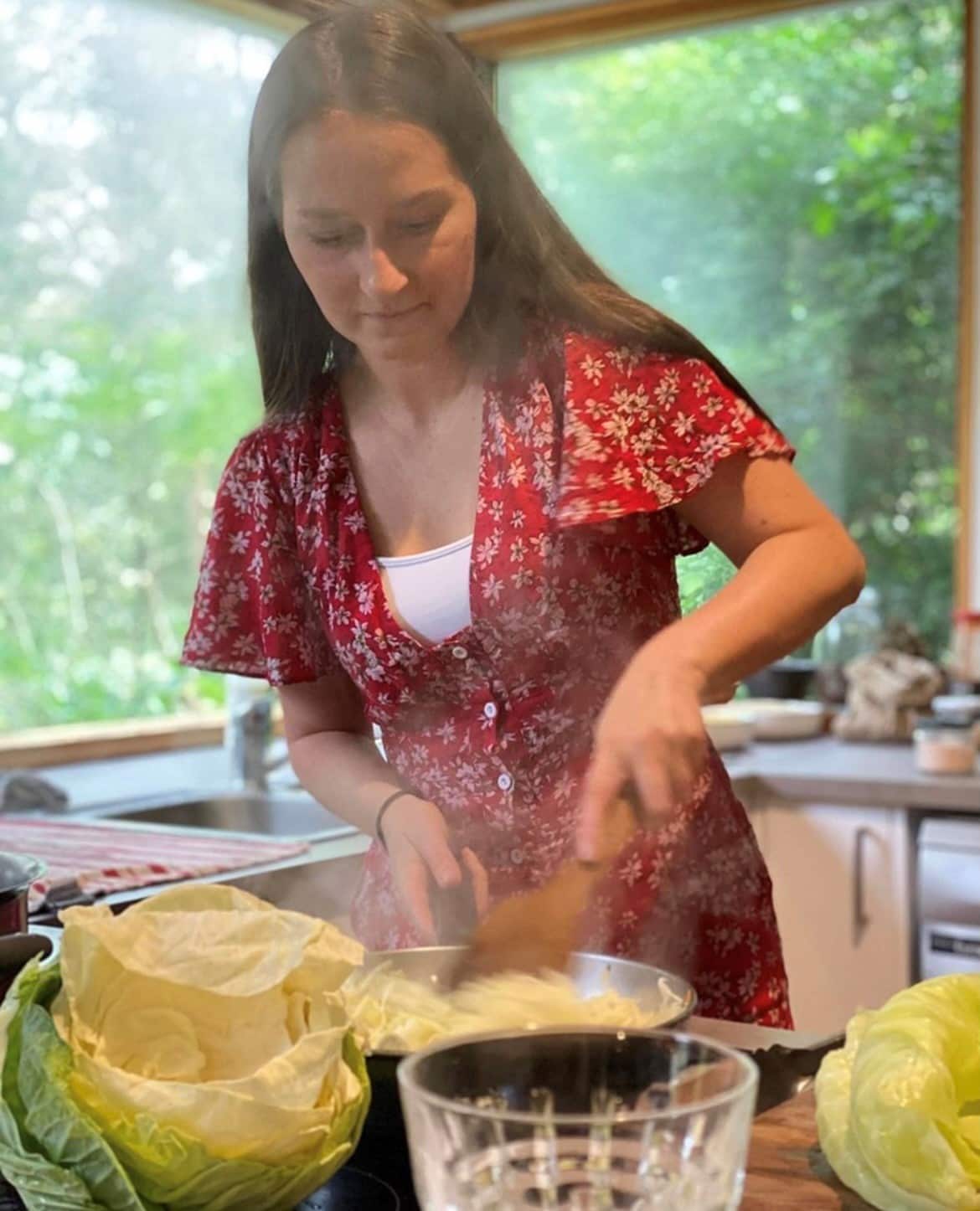 Anastasia Zolotarev in the kitchen