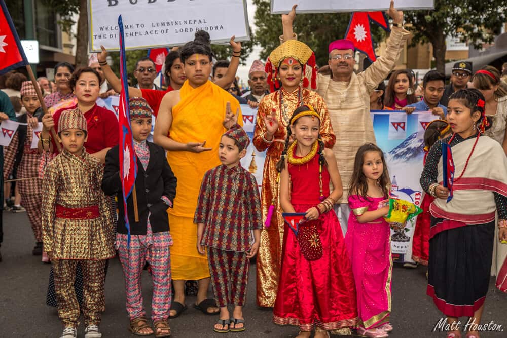 Nepalis in Geelong's Pako Festa