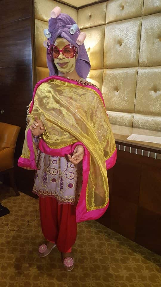 Actor Ssumier Pasricha in his Pammi Aunty avatar