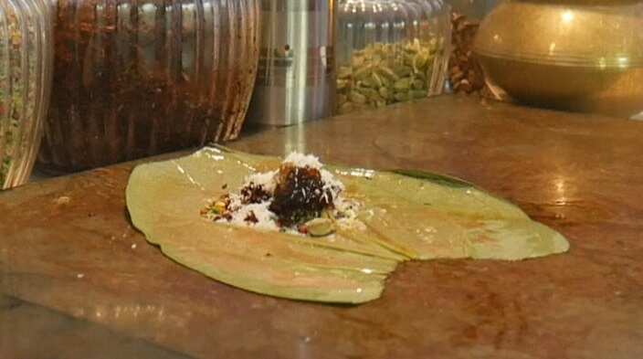 Paan with ingredients