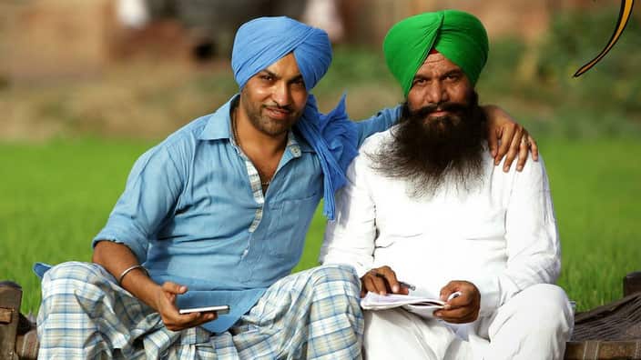 Lyricist Pargat Singh with singer Harjit Harman.