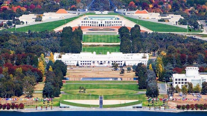 Parliament House in Canberra