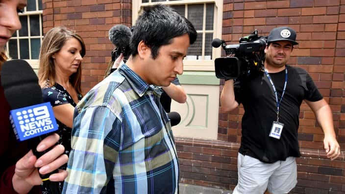 Prakash Paudyal leaves Manly Local Court in Sydney, Tuesday, December 18, 2018. Mr Paudyal fronted court over alleged assaults on a 82-year-old man at an aged care facility on Sydney's northern beaches. (AAP Image/Joel Carrett) NO ARCHIVING