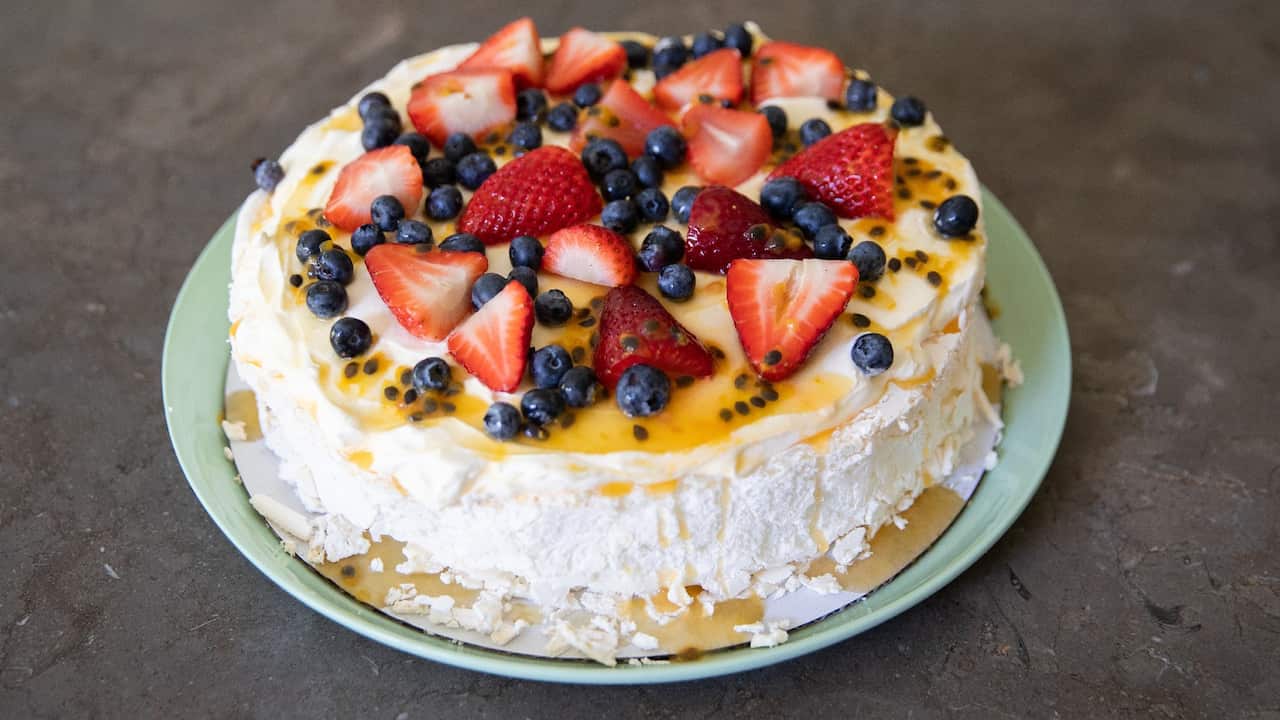 Pavlova one of the most famous Australian desserts. Source: Getty Images Attila Csaszar