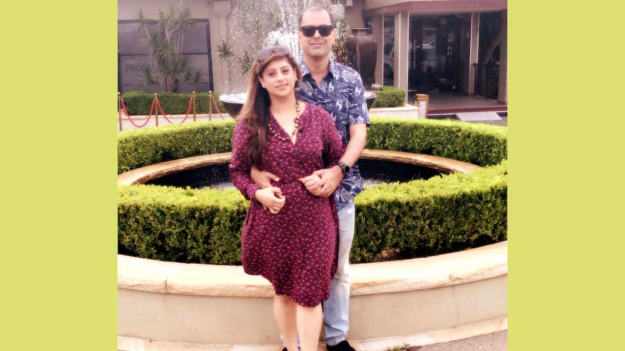 Payal Kakaria with her husband