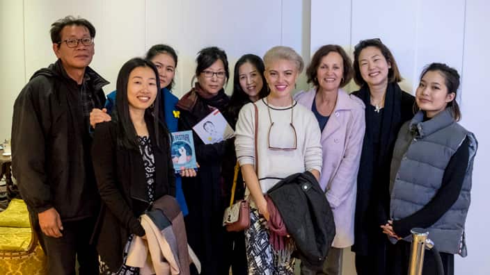 Peace Statue committee with Ruby Challenger