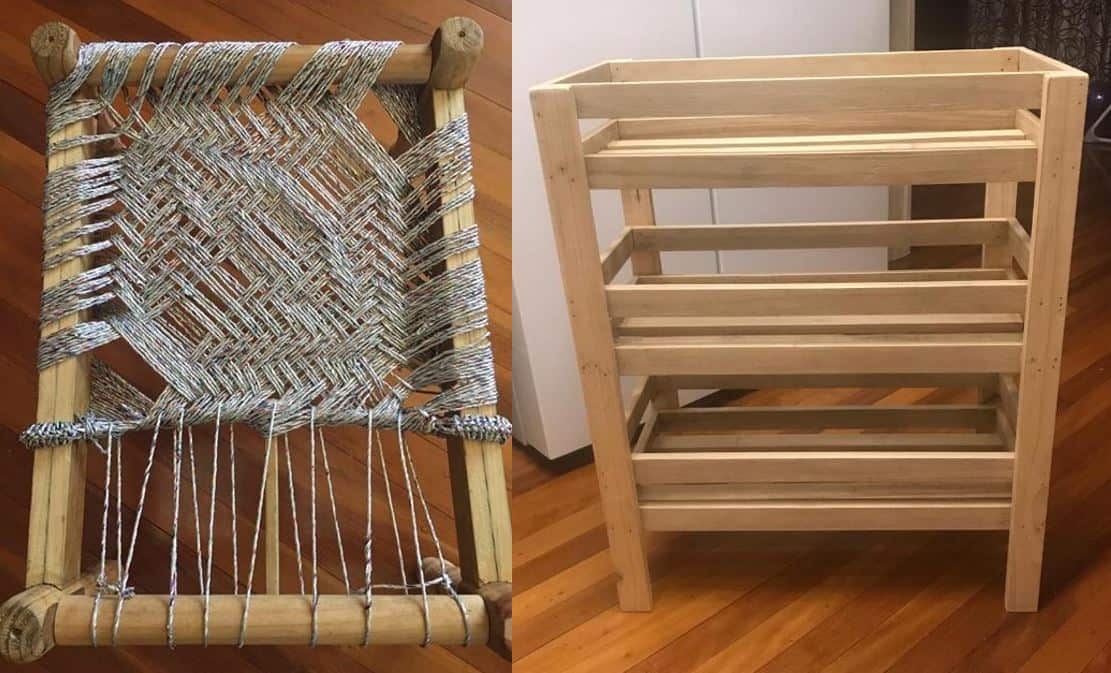 Mr Singh made this Indian style Peerhi - A type of chair without back and arm rests.