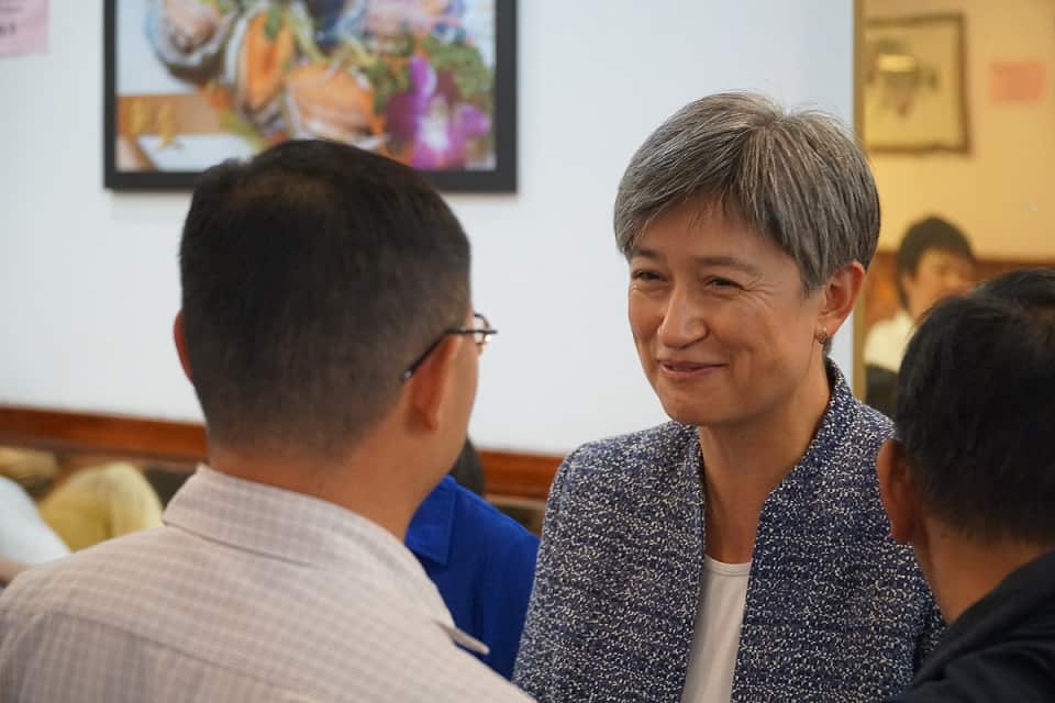 Penny Wong in Burwood, western Sydney, ahead of federal election