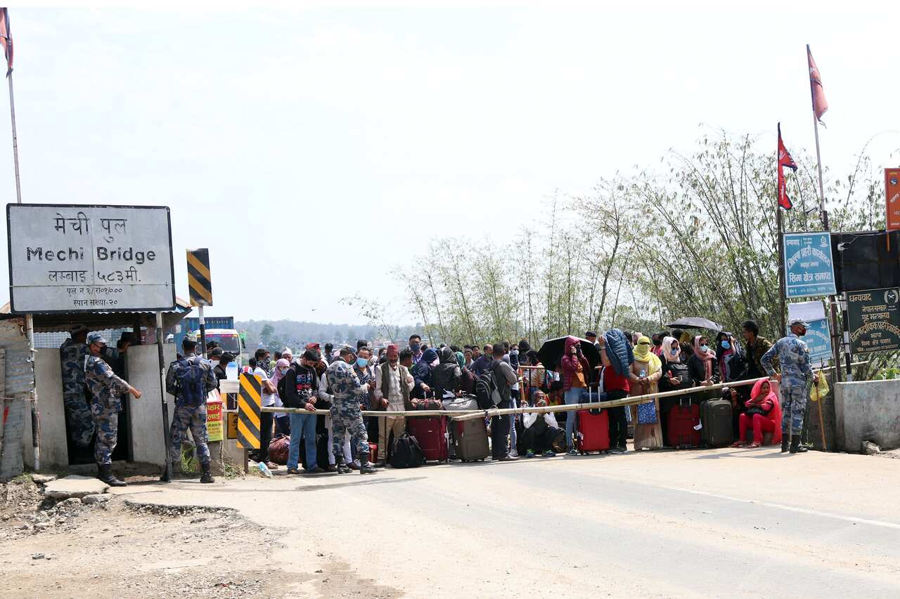 people stranded the indian border near Surunga, Jhapa