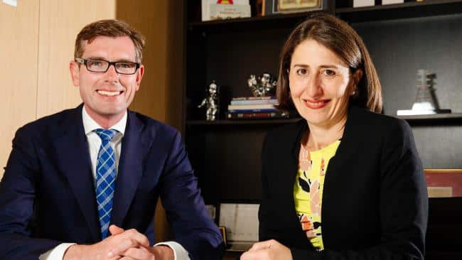 NSW Premier Gladys Berejiklian and her Treasurer Dominic Perrottet 