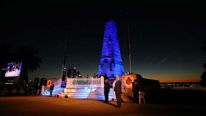 Consul of Greece in Perth Antonios Koliadis attended the AZNAC Day dawn service at the State War Memorial in Kings Park. 