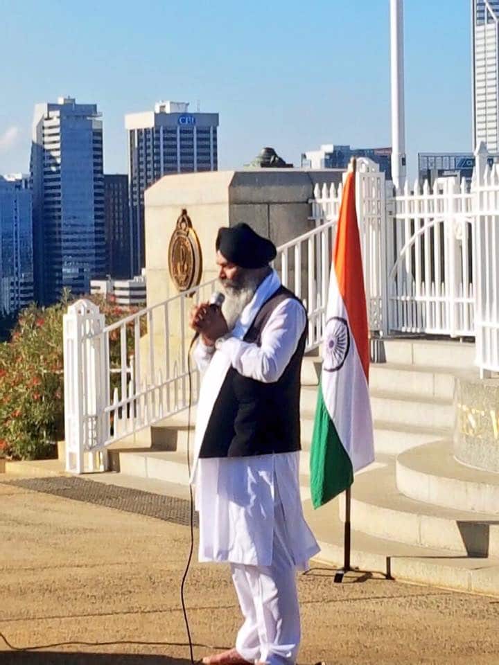 The ceremony to commemorate the centenary of Pte Nain Singh Sailani's death,