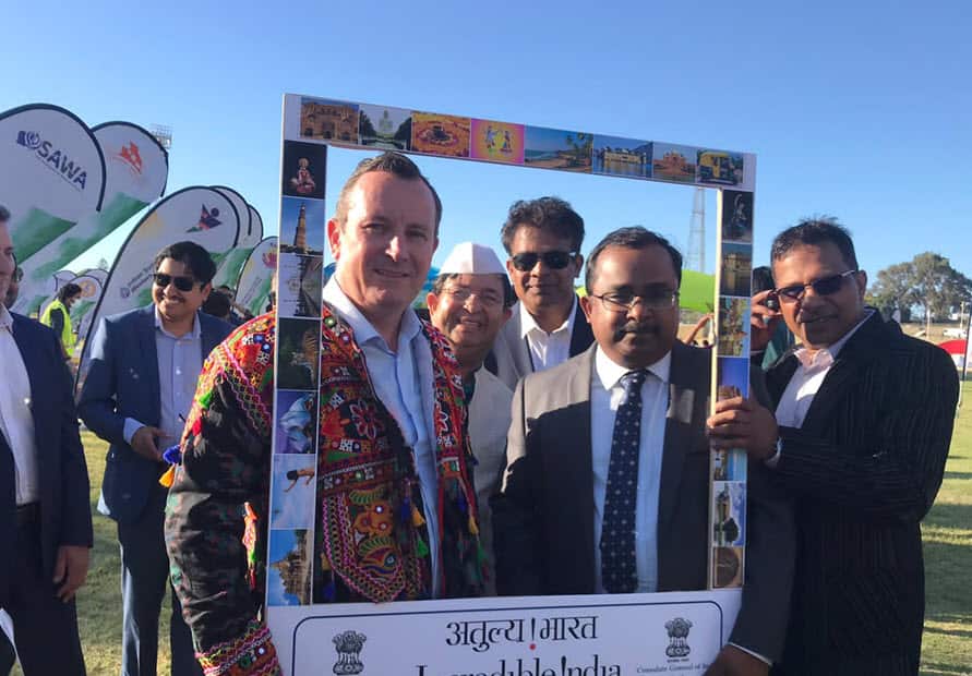 WA Premier Mark Mcgowan attended Diwali celebrations in Perth