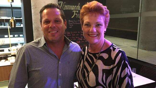 One Nation Leader Senator Pauline Hanson with Senator Peter Geogiou