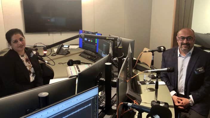 Peter Khalil MP, being interviewed on SBS Punjabi in Melbourne