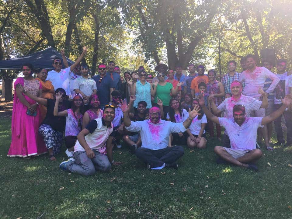 Peter Khalil celebrating hindu festival of Holi