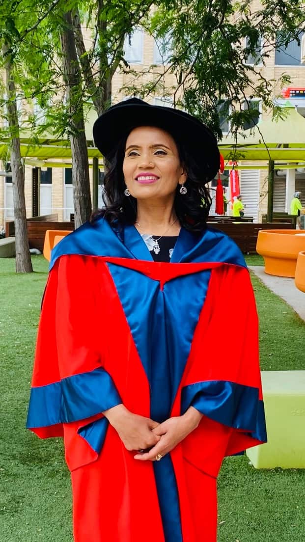 Jamuna Parajuli of Didi Bahini Samaj Victoria is a PhD Scholar from Nepal