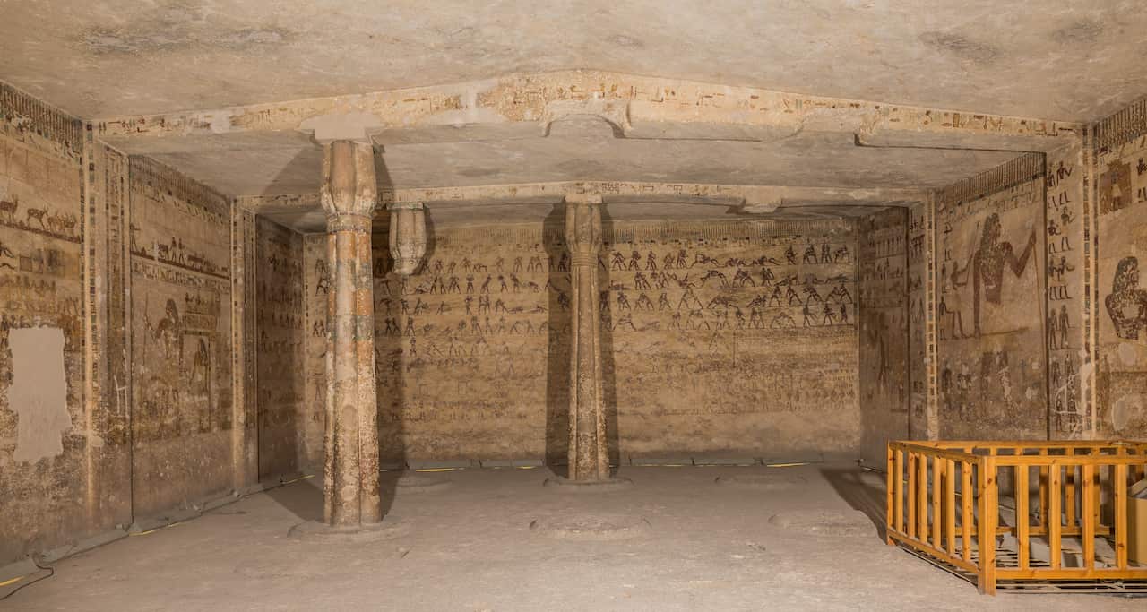 Beni Hassan, general view from the Chapel of Khety