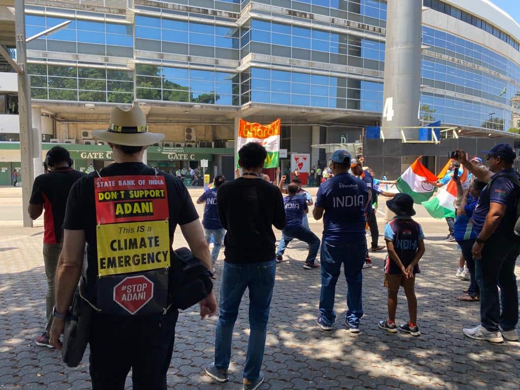 Anti Adani protesters in SCG