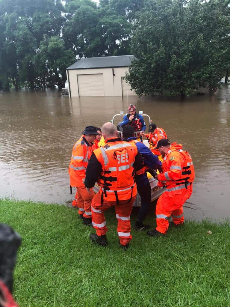 Medical help during flood